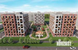 2-к квартира, строящийся дом, 65м2, 7/8 этаж