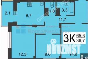 3-к квартира, вторичка, 65м2, 6/23 этаж