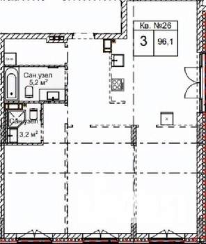 3-к квартира, строящийся дом, 159м2, 5/5 этаж