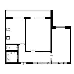 2-к квартира, вторичка, 49м2, 4/5 этаж
