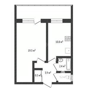 1-к квартира, вторичка, 42м2, 3/12 этаж