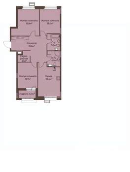 3-к квартира, строящийся дом, 96м2, 5/12 этаж