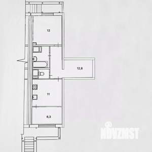 2-к квартира, вторичка, 47м2, 1/17 этаж