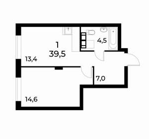 1-к квартира, вторичка, 39м2, 18/19 этаж