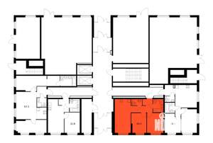 2-к квартира, вторичка, 49м2, 1/15 этаж