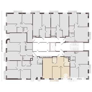 2-к квартира, строящийся дом, 65м2, 6/8 этаж