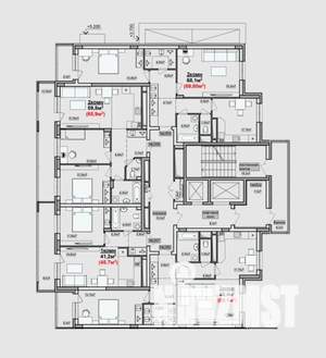 2-к квартира, вторичка, 66м2, 3/19 этаж