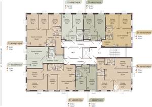 3-к квартира, строящийся дом, 86м2, 2/8 этаж