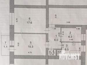 2-к квартира, вторичка, 53м2, 5/5 этаж