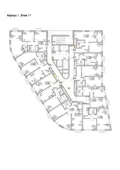 1-к квартира, вторичка, 44м2, 17/24 этаж