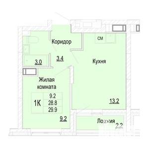 1-к квартира, вторичка, 30м2, 24/25 этаж