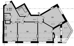 3-к квартира, вторичка, 98м2, 4/17 этаж