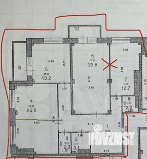 3-к квартира, вторичка, 105м2, 6/11 этаж