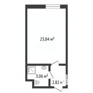 Студия квартира, сданный дом, 30м2, 5/8 этаж