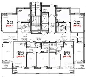 2-к квартира, вторичка, 68м2, 1/19 этаж