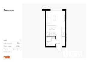 Студия квартира, вторичка, 20м2, 18/25 этаж