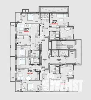 2-к квартира, вторичка, 68м2, 2/19 этаж