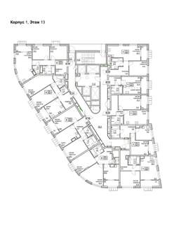 2-к квартира, строящийся дом, 60м2, 13/24 этаж