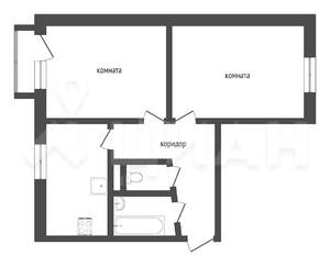 2-к квартира, вторичка, 46м2, 7/9 этаж
