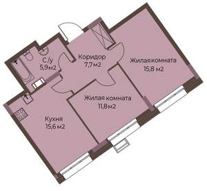 2-к квартира, вторичка, 57м2, 3/12 этаж