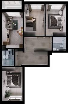 3-к квартира, вторичка, 79м2, 2/4 этаж