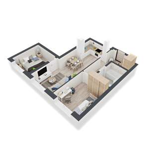 2-к квартира, вторичка, 56м2, 12/24 этаж