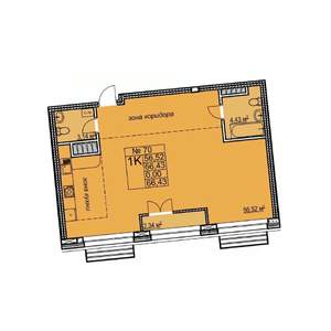 2-к квартира, строящийся дом, 66м2, 5/6 этаж