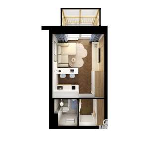 Студия квартира, вторичка, 21м2, 7/25 этаж