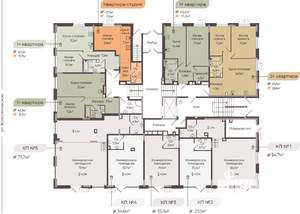 1-к квартира, строящийся дом, 41м2, 1/8 этаж