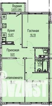 3-к квартира, строящийся дом, 77м2, 9/9 этаж
