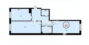 2-к квартира, вторичка, 50м2, 2/3 этаж