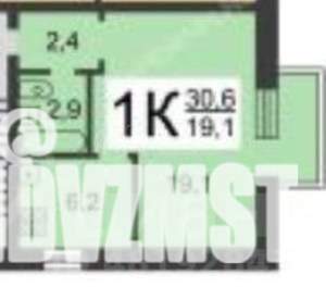 1-к квартира, вторичка, 31м2, 2/5 этаж