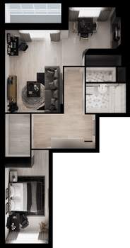 2-к квартира, вторичка, 70м2, 15/19 этаж