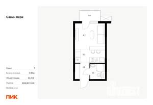 Студия квартира, вторичка, 21м2, 21/25 этаж