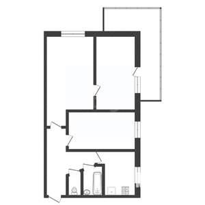 3-к квартира, вторичка, 51м2, 5/5 этаж