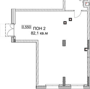 Студия квартира, вторичка, 82м2, 1/9 этаж