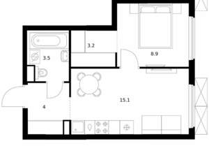 1-к квартира, вторичка, 35м2, 14/25 этаж