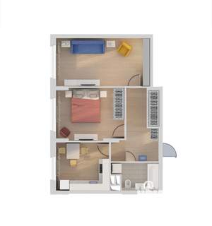 2-к квартира, сданный дом, 56м2, 11/22 этаж