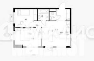 2-к квартира, вторичка, 50м2, 8/17 этаж