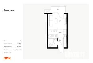 Студия квартира, вторичка, 21м2, 15/25 этаж
