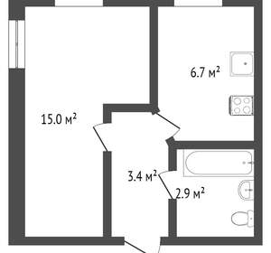 1-к квартира, вторичка, 31м2, 5/9 этаж