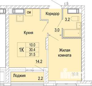 1-к квартира, вторичка, 32м2, 20/25 этаж
