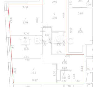 3-к квартира, вторичка, 74м2, 7/8 этаж