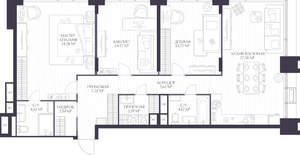 3-к квартира, вторичка, 109м2, 10/17 этаж