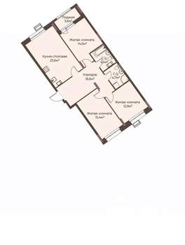 3-к квартира, строящийся дом, 94м2, 5/12 этаж