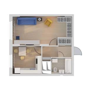 1-к квартира, вторичка, 38м2, 18/22 этаж