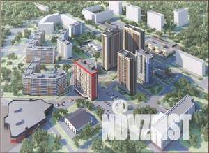 2-к квартира, строящийся дом, 53м2, 20/25 этаж