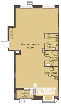 1-к квартира, вторичка, 99м2, 8/12 этаж