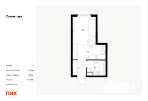 Студия квартира, вторичка, 23м2, 25/25 этаж