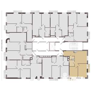 2-к квартира, строящийся дом, 58м2, 6/8 этаж